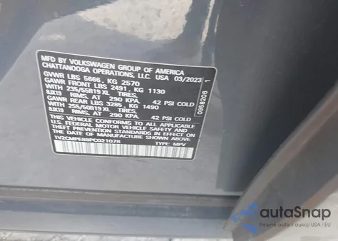 2023 Volkswagen Id.4 Pro z USA, uszkodzony, nr VIN 1V2CMPE88PC021078